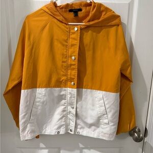 Orange and White Hooded Jacket